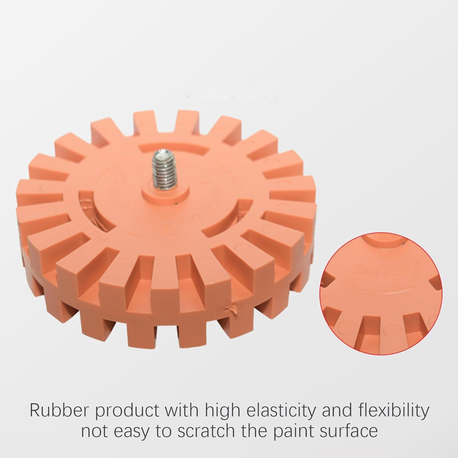 Lexziuo 1Pcs Sticker Removal Wheel - Automotive Adhesive Remover Rubber Eraser Disc Drill Tool, Quick Decal Stripping Wheel for Vehicle Graphics & Paint Surface Cleanup (B) image number 2