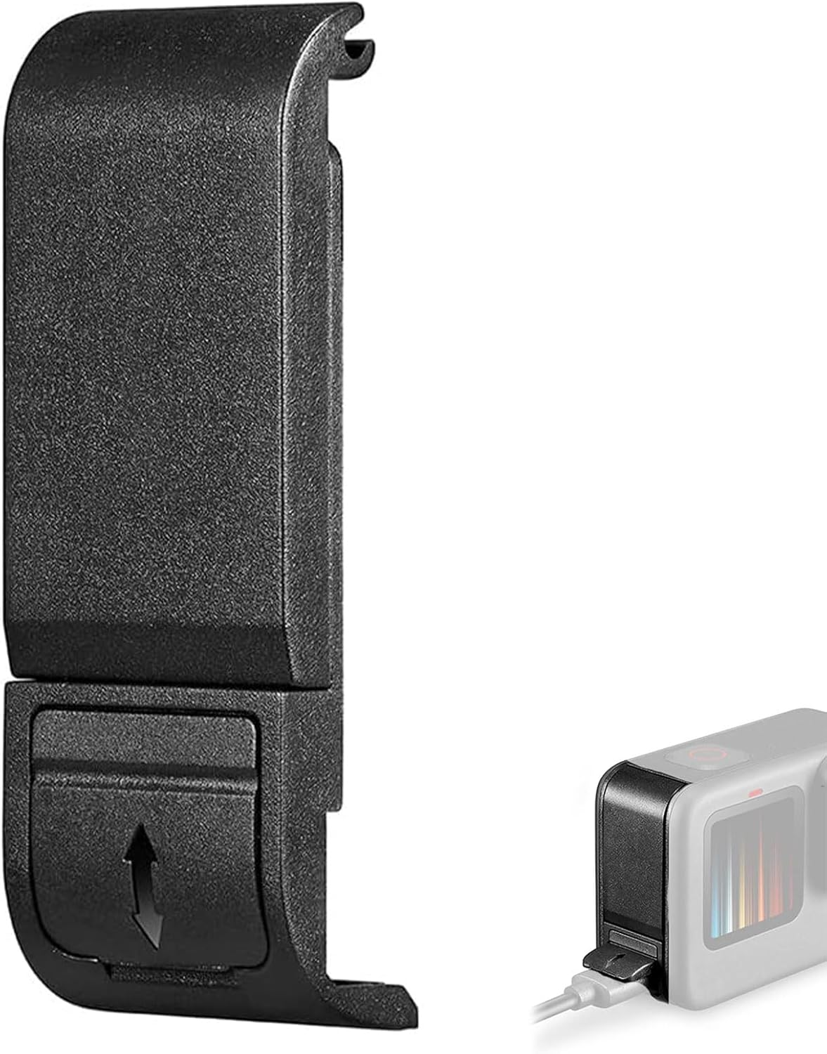 Replacement Battery Cover for G0Pro 9/10/11/12/13, Sports Camera Battery Cover, Removable Battery Cover with Type-C Charging Port for G0Pro, Replacement Protective Case Side Cap G0Pro Battery Dust image number 2