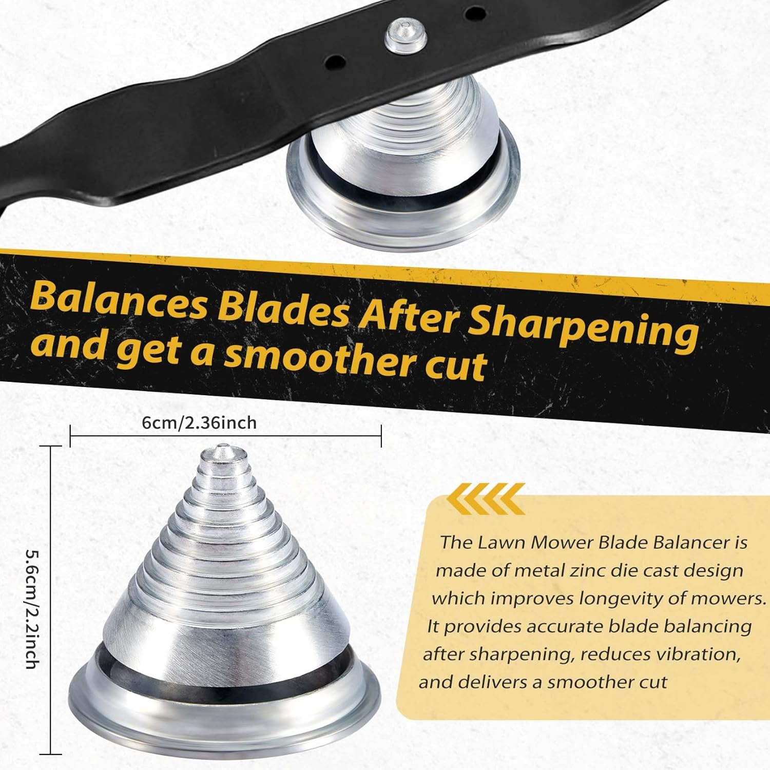 Lawn Mower Blade Removal Tool，490-850-0005 Universal Mower Blade Removal Tool with Lawn Mower Blade Sharpener and Balancer Replaces for MTD 21" Walk behind and Riding Lawn Mowers