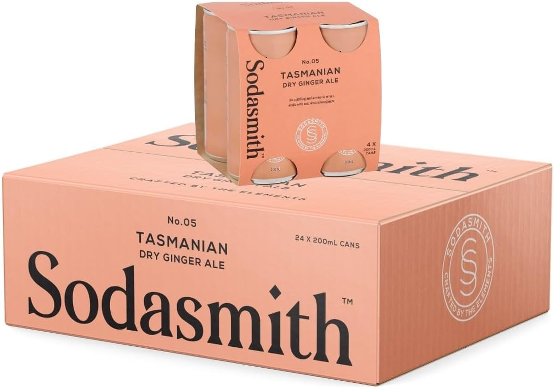Sodasmith No 05 Dry Ginger Ale, Premium Soft Drink, Sparkling Mixer, All Natural Ingredients, 200Ml (Case of 24 Cans) image number 3