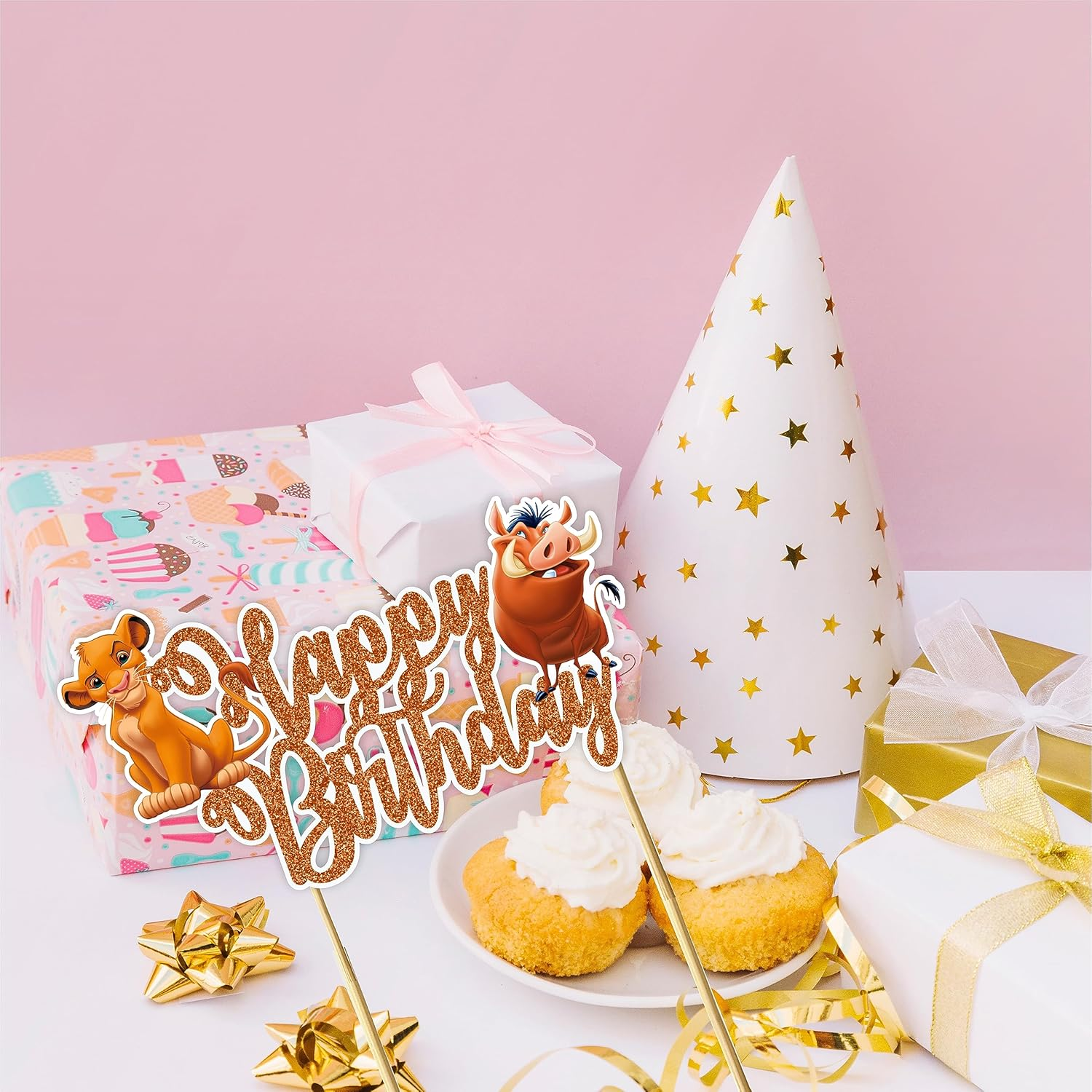 The Lion Kng Happy Birthday Cake Topper | Jungle Safari-Inspired Cake Decoration for Kids Parties, Animal Themes & Wild Celebrations image number 6