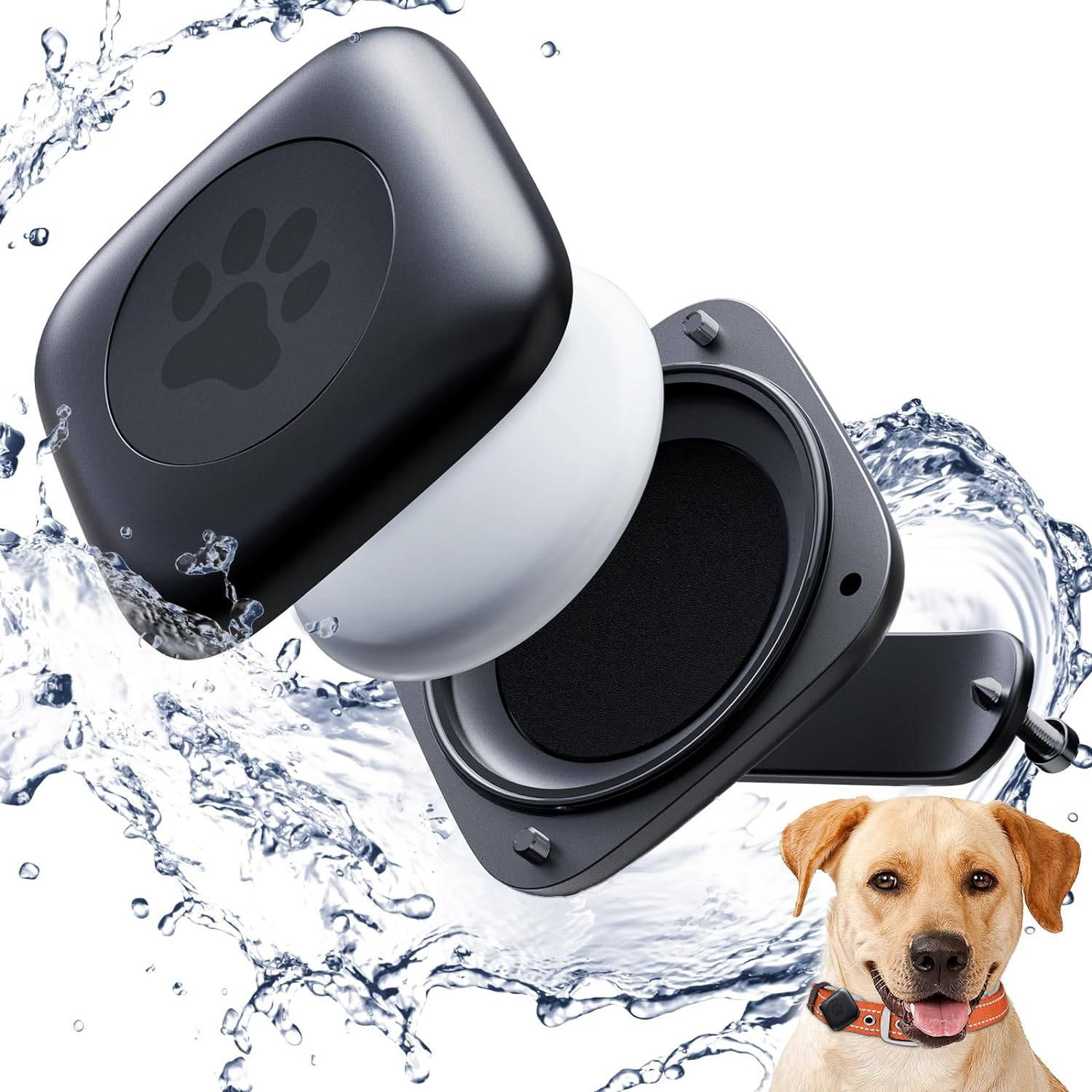 Cloudvalley IPX8 Waterproof Dog Collar Holder for Apple Airtags, Anti-Lost Airtag Mount Case Compatible with Dog & Cat, Pet Trackers for Apple Iphone, Ultra-Durable, Fits All Width Collars image number 4