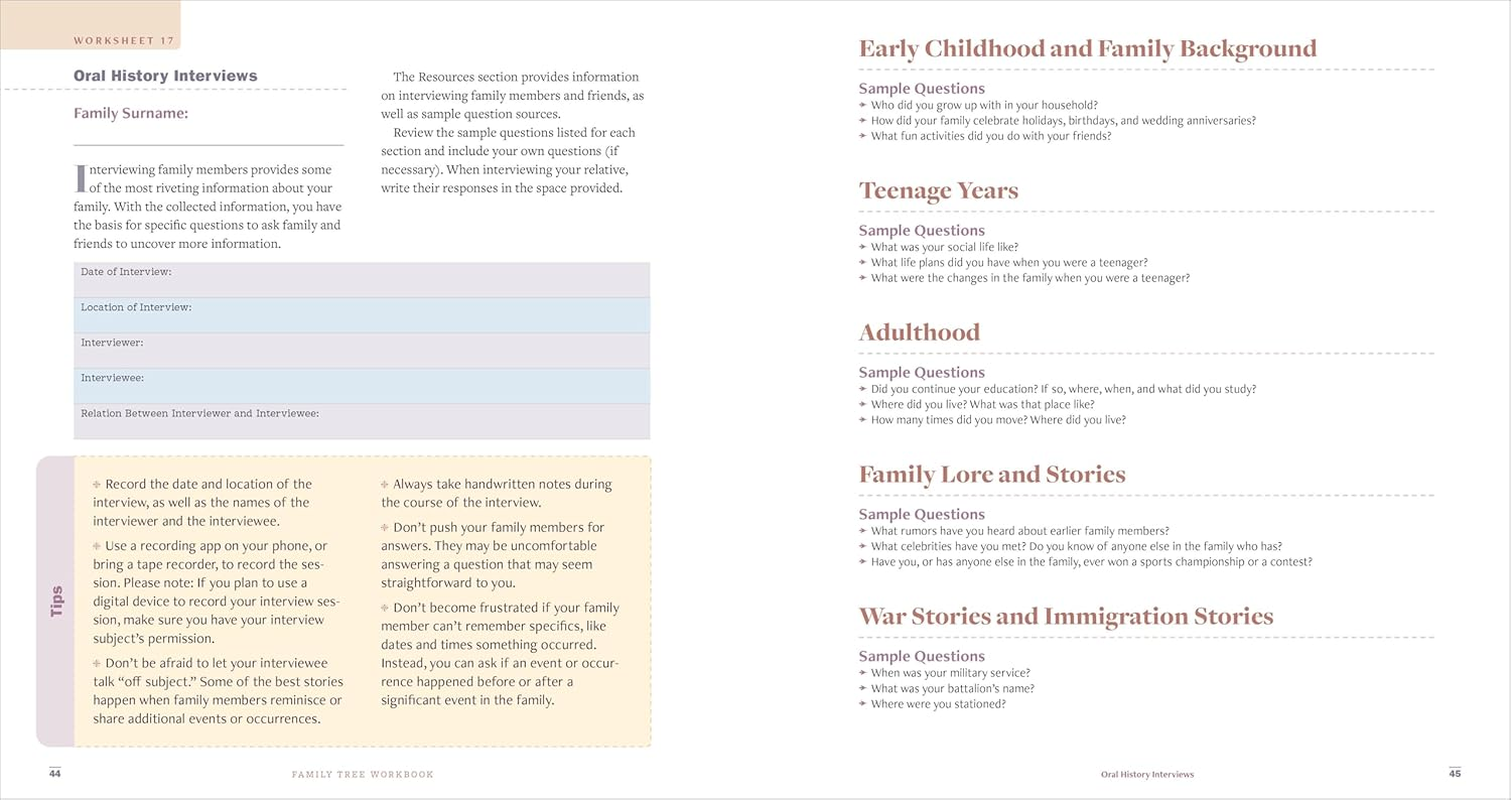 Family Tree Workbook: 30+ Step-By-Step Worksheets to Build Your Family History image number 6