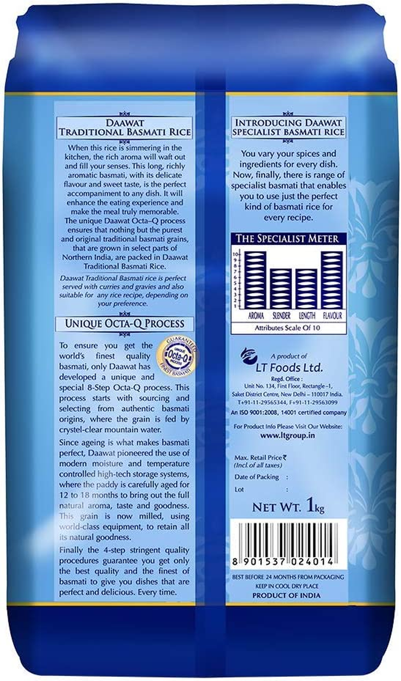 Daawat Select Traditional Basmati Rice, 1 Kg (A1B318) image number 4