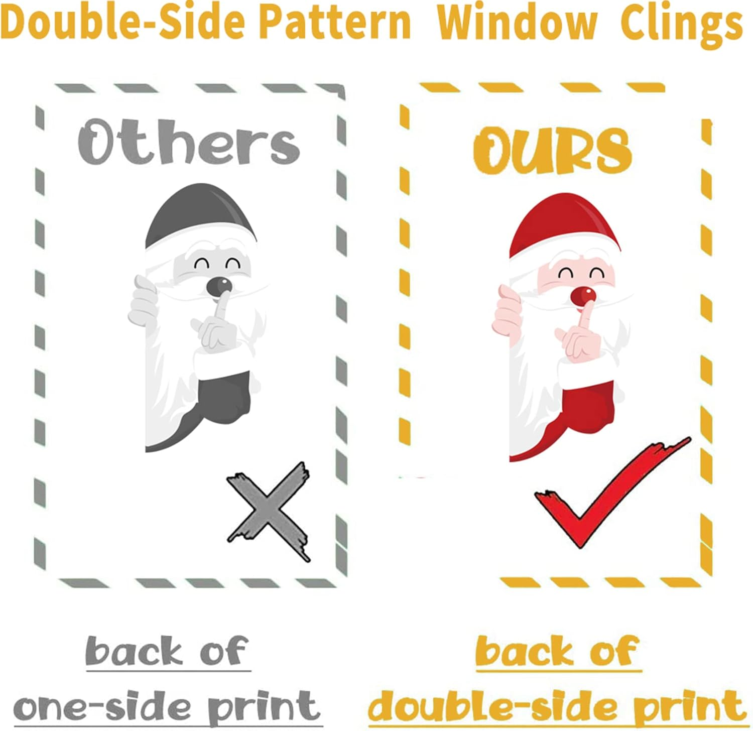Christmas Window Glass Stickers,Mh MOIHSING 9 Sheets Christmas Window Clings Decoration,Indoor Double-Side Removable Window Sticker Decals Xmas Holiday Snowflake Santa Claus Reindeer for Glass Windows image number 5