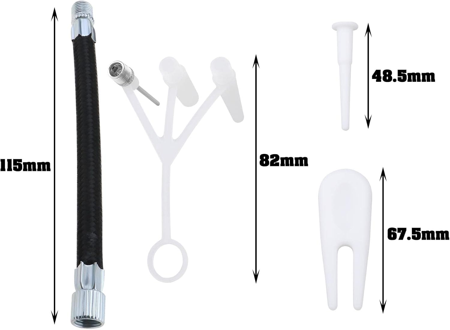 Ecsing 18PCS Exercise Ball Plug Replacement Kit with Needle Nozzle Hose Air Plug for Yoga Ball Inflatable Toy Inflatable Sofa Swimming Ring Balloon Fitness Ball