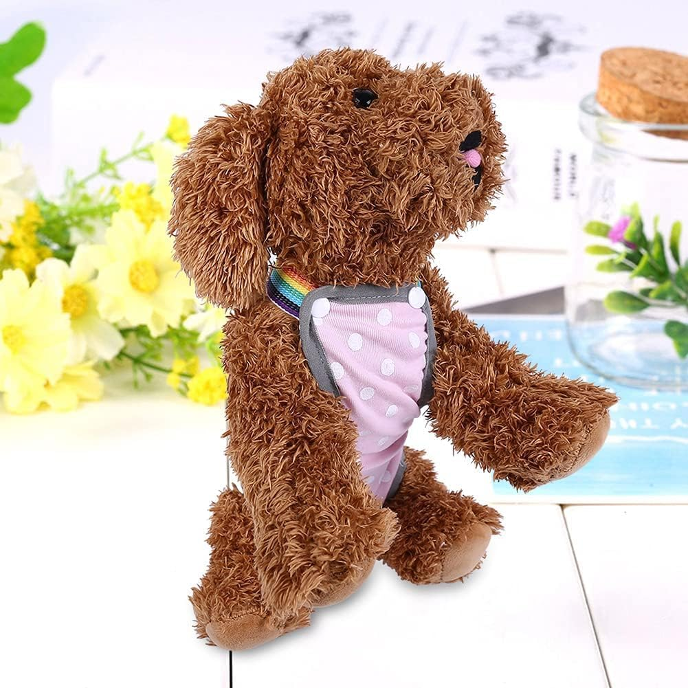 Washable Female Dog Diapers Underwear, Pet Sanitary Pants Cloth Diaper Nappy Covers Underwear Reusable Suspender (Light Pink, M, Count, 1) image number 5