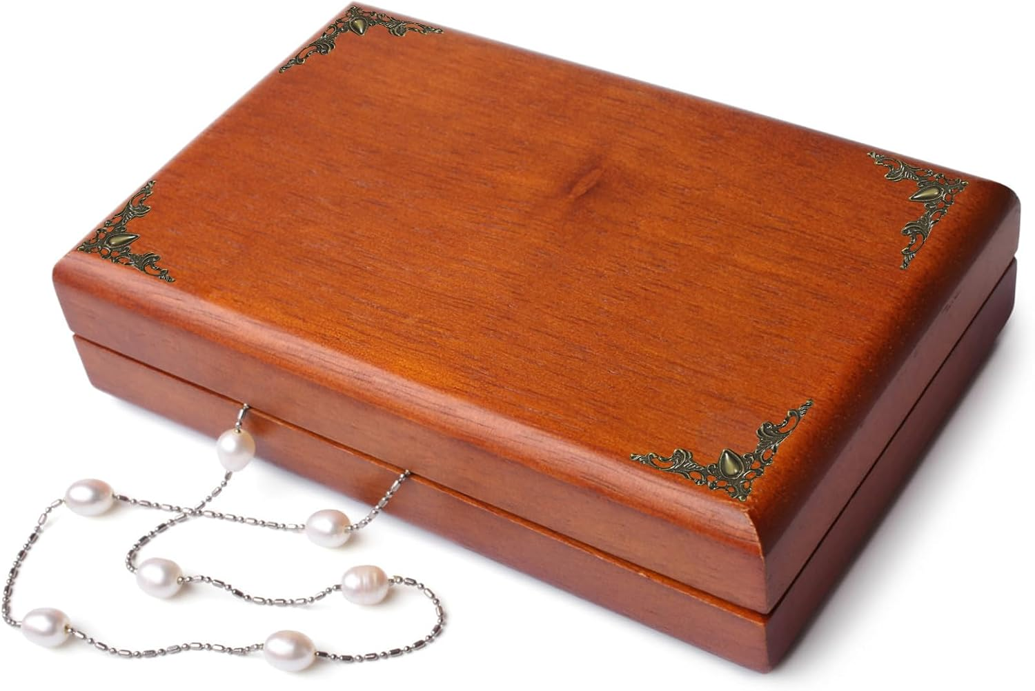 48 Solid Pure Copper Box Corner Protectors, Retro Table Edge Cover, Cabinet Furniture Decoration Edge Safety, Desktop Jewelry Box Corner Protectors (Bronze) - Gold image number 2