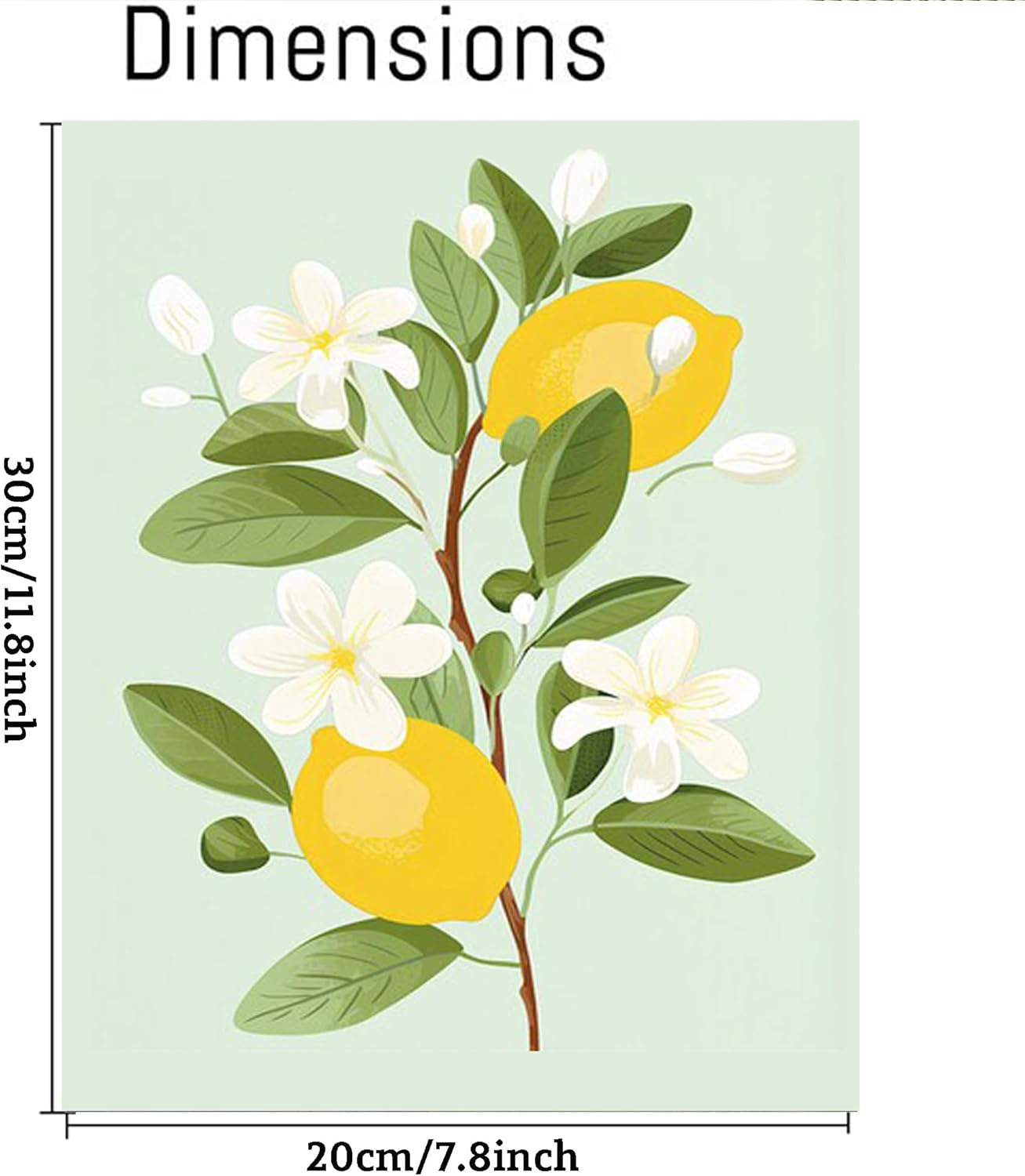 Cupmod 6Pack Paint by Number for Adults and Kids,Diy Acrylic Painting Paint by Numbers Kits on Canvas without Frame,Fruit Oil Painting for Home Wall Decor 7.8X11.8Inch - Clear image number 5