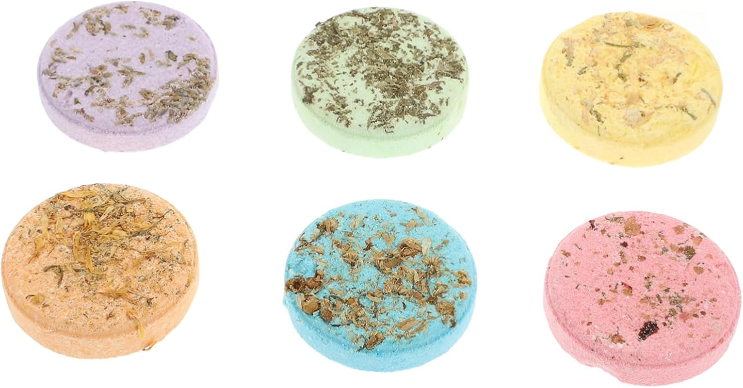 Baluue 6Pcs Shower Steamers Bath Aroma Sheets for Women 45G Each of Jasmine Mint Lavender Orange Ocean and Rose Aromatherapy Spa Gift Set for Relaxation and Self-Care