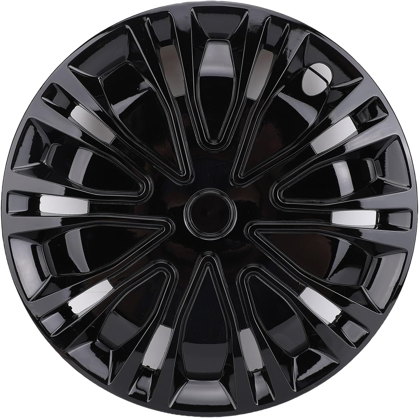 Cryfokt 15In Hubcaps, 4 Pcs Wheel Rim Cover R15 Full Protection for Most Cars Truck SUV (Black) - Silver Black image number 3