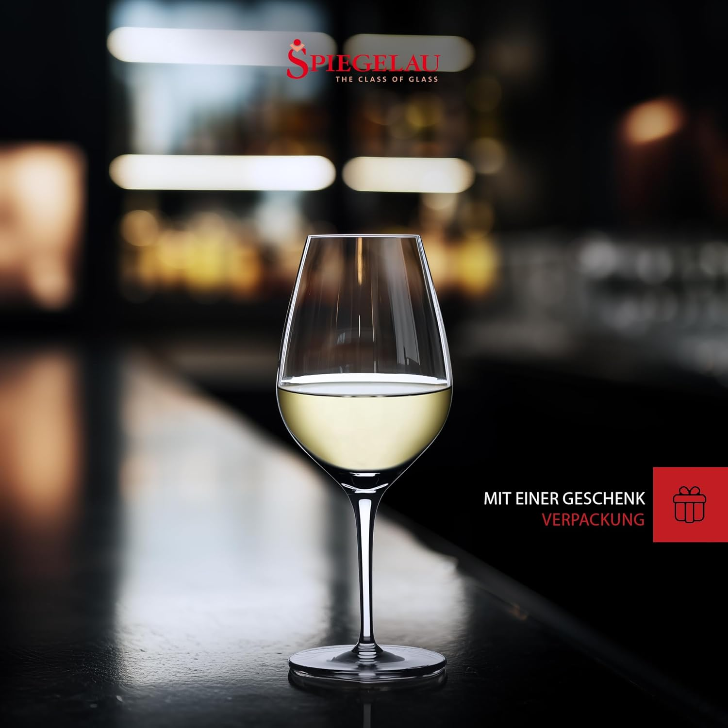 Spiegelau Authentis White Wine Glass, Clear &ndash; Fine Crystal Glass for Enhancing Aroma & Balancing Sweetness &ndash; Machine-Made with Mousse Point for Sparkling Freshness &ndash; 420 Ml Capacity (Pack of 4)