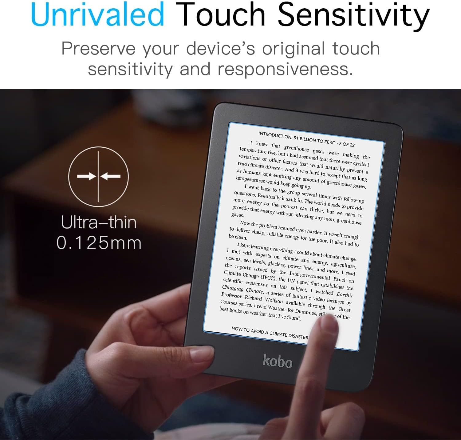 【2 Pack】T Tersely Screen Protector for Kobo Clara Colour/Clara BW, Premium Anti-Glare (Matte) PET Protective Film, Full-Coverage, Easy to Install