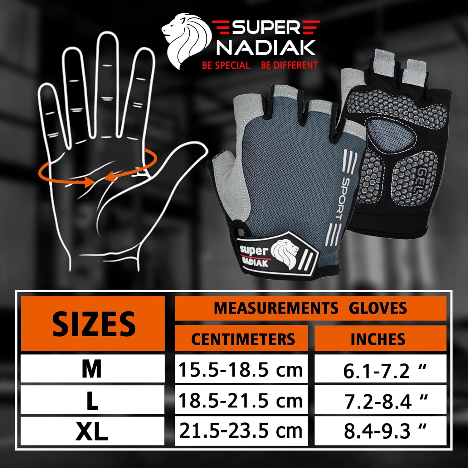 Super NADIAK&reg; Half Finger Cycling Gloves-Cycling Gloves-Bike Gloves-Bike Gloves Half Finger,Gloves City Bike, Gloves Mountain Bike,Gloves Bmx,Gloves Road Bike image number 4