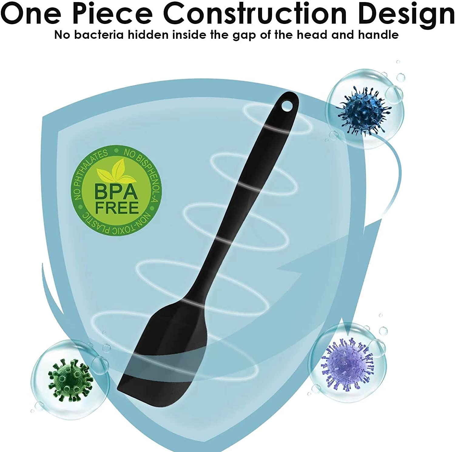 Silicone Spatula Turner Set of 2, Heat Resistant Silicone Spatula Set, Bpa-Free, Non-Stick Safe Kitchen Gadgets for Everyday Cooking image number 6