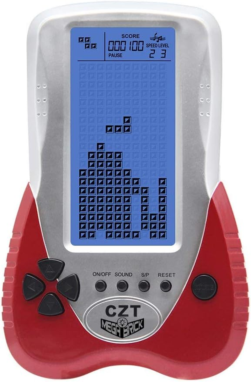 CZT Upgraded Version of Large-Screen Brick Game Console with Adjustable Blue Backlight Support Plug-In Headset Built-In 23 Games Rechargeable Nostalgic Leisurely Puzzle Children'S Gift image number 6