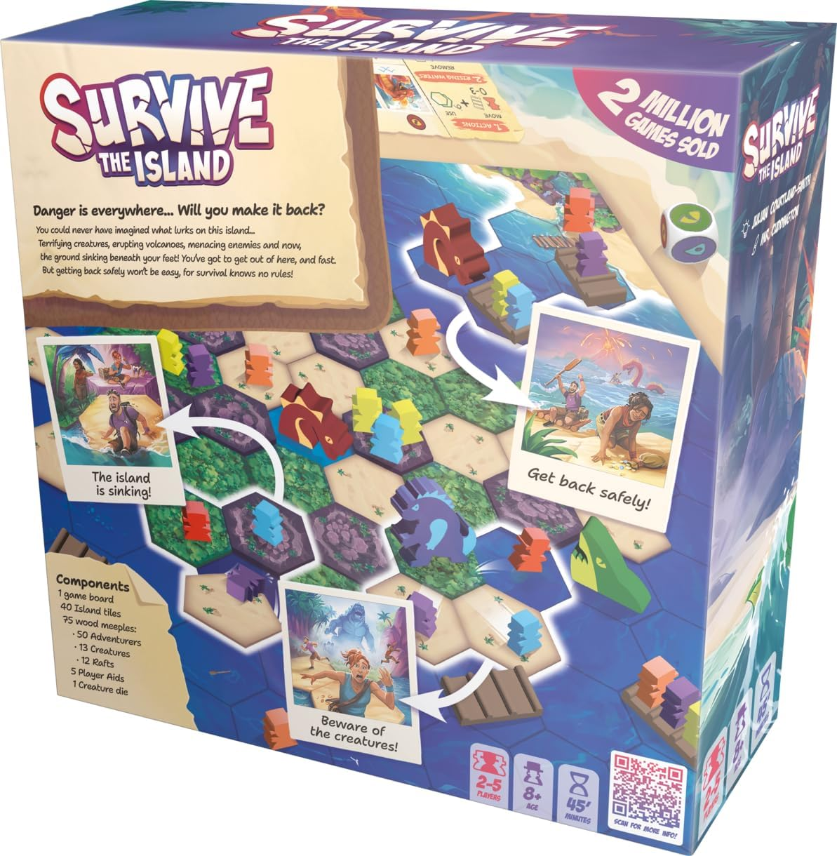 Zygomatic Survive the Island - Family Game (2024 Edition) - 2-5 Players | 30-45 Mins | Ages 8+
