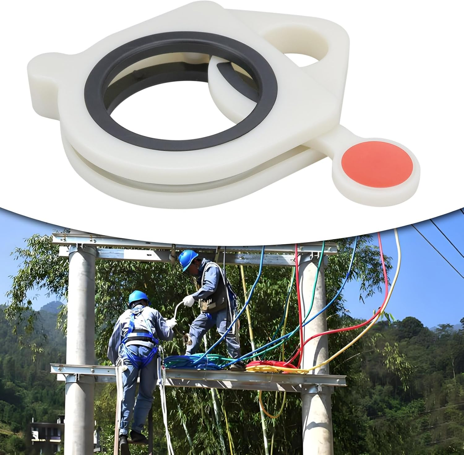 Emagtech 2Pcs Zipper Zip Tie Luminous Organizer Bracket Plastics Cable Tie Bracket 9X8.5Cm Suitable for Organizing and Tracking Wires and Cables image number 6