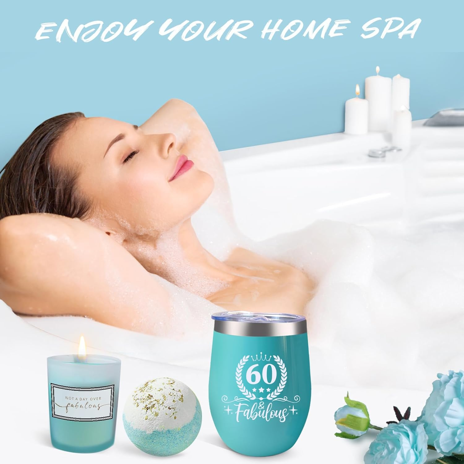 60Th Birthday Gift Women, Gifts for 60Th Birthday Woman, Birthday Gifts Ideas, 60 Year Old Hamper Set for Women, Sister, Wife, Aunt, Coworker, Daughter - 30Th Birthday Gift For Girl image number 7