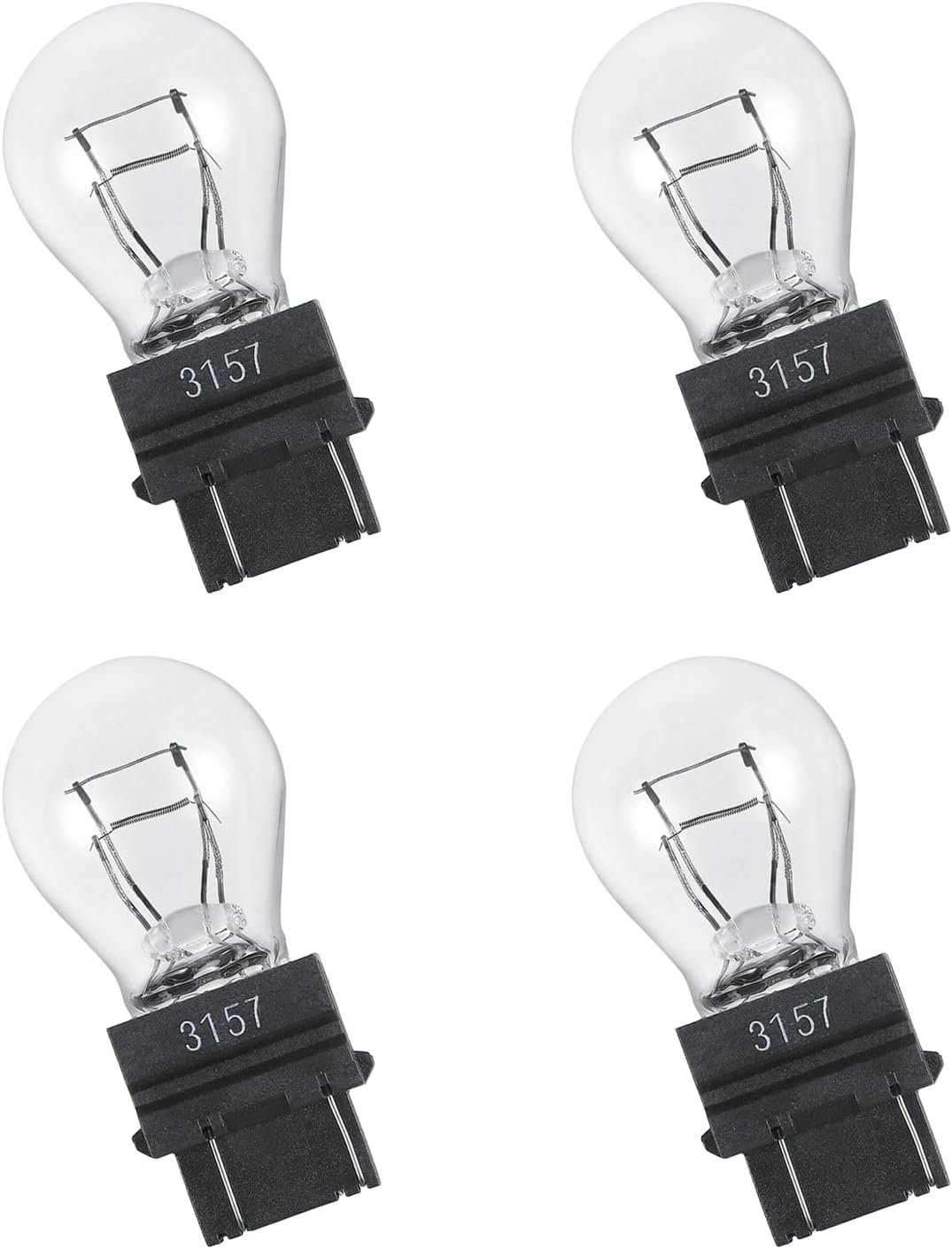 3157 Car Halogen Light Bulb, 12V P27-7W 3000K Automotive Brake/Reverse/Tail/Turn Signal/Side Marker Light Replacement Bulbs, Universal Long-Life Miniature Bulb for Cars Trucks Suvs (Amber) image number 5