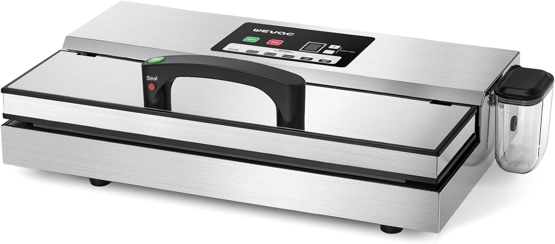 Wevac Food Vacuum Sealer Machine, Stainless 95Kpa Powerful Cryovac Machine, 5 * 400Mm Wide Seal, for Dry/Wet/Sous Vide, Commercial-Grade Seal, Includes 20 Vacuum Sealer Bags Bpa-Free image number 1