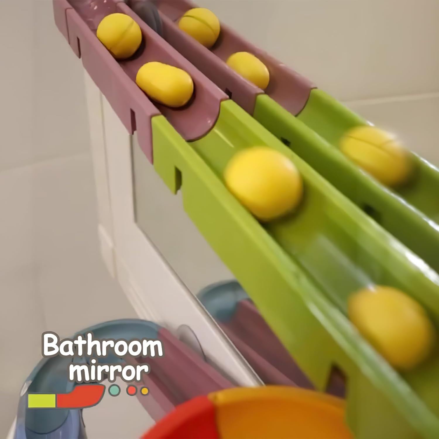 Bath Toys - 62Pcs Kids Bath Toys ，Children'S Bath Slide Toy with Suction Cups，Balls Track Game Shower Water Slide ，DIY Educational Bath Watermill Toy for Bathtub Toys for 3 4 5 6 Year Olds Boys Girls image number 4