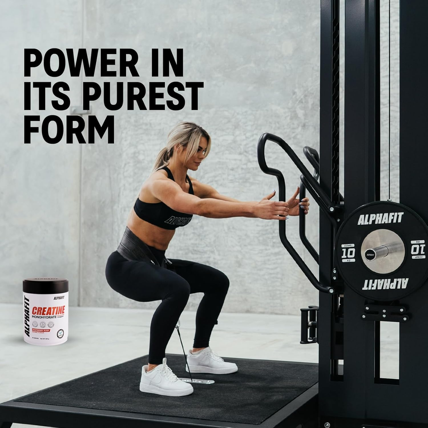 ALPHAFIT Creapure&reg; Creatine Monohydrate Powder, Muscle Growth & Power, Raspberry, HASTA Certified, 300G image number 3