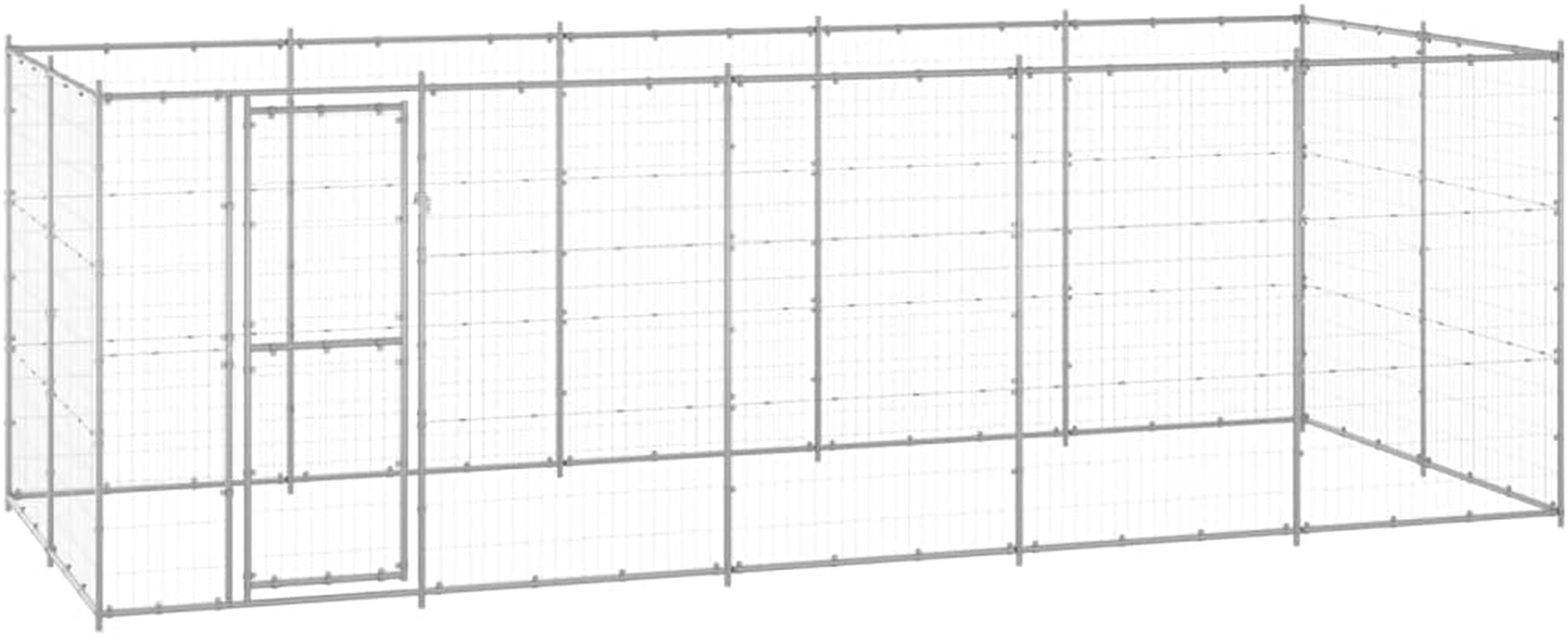 Outdoor Dog Kennel Galvanised Steel Large Pet Enclosure 12.1 M&sup2; Backyard Safe image number 1