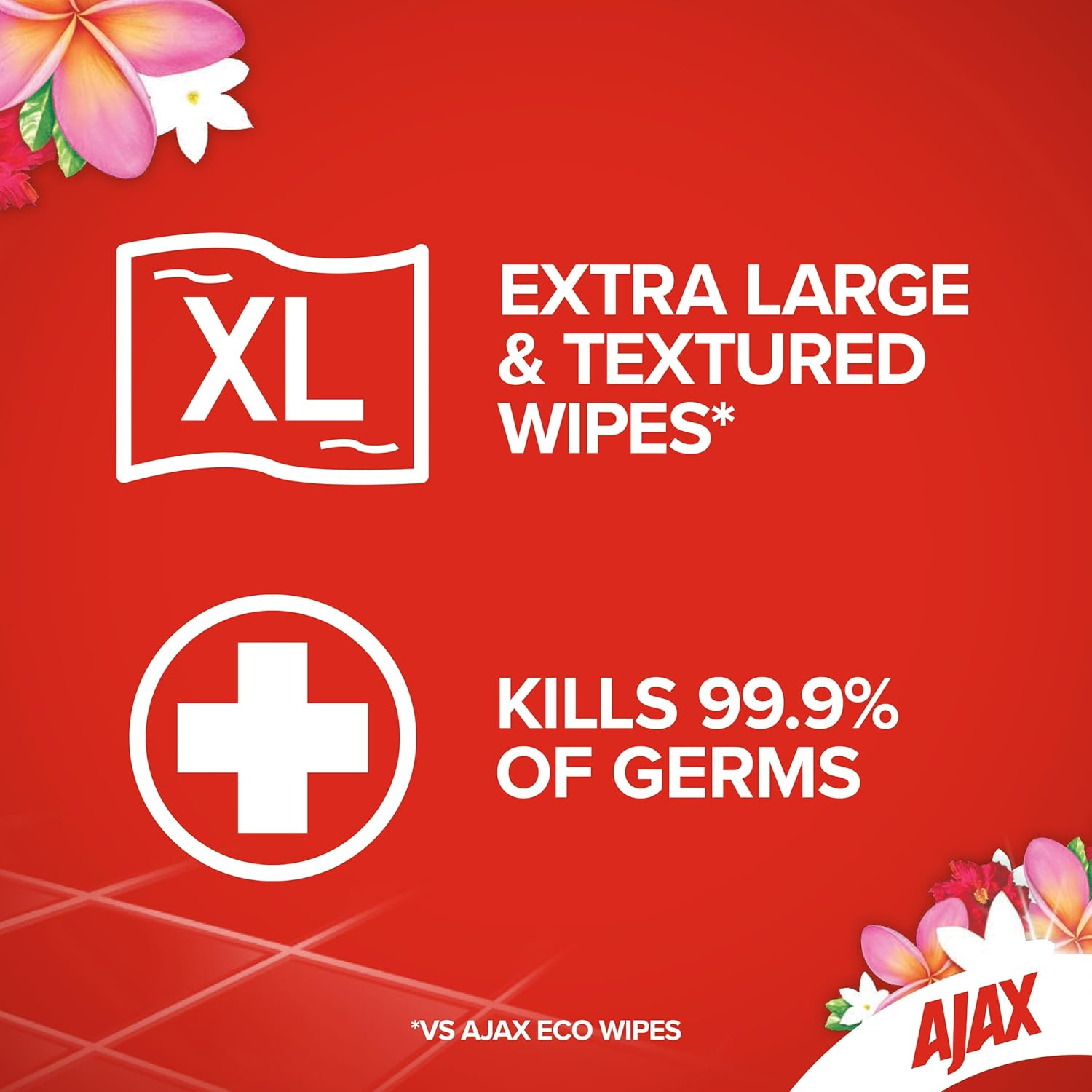 Ajax Floor Cleaner Multi-Surface Disinfectant Wipes Tropical Breeze, 26 Wipes image number 3
