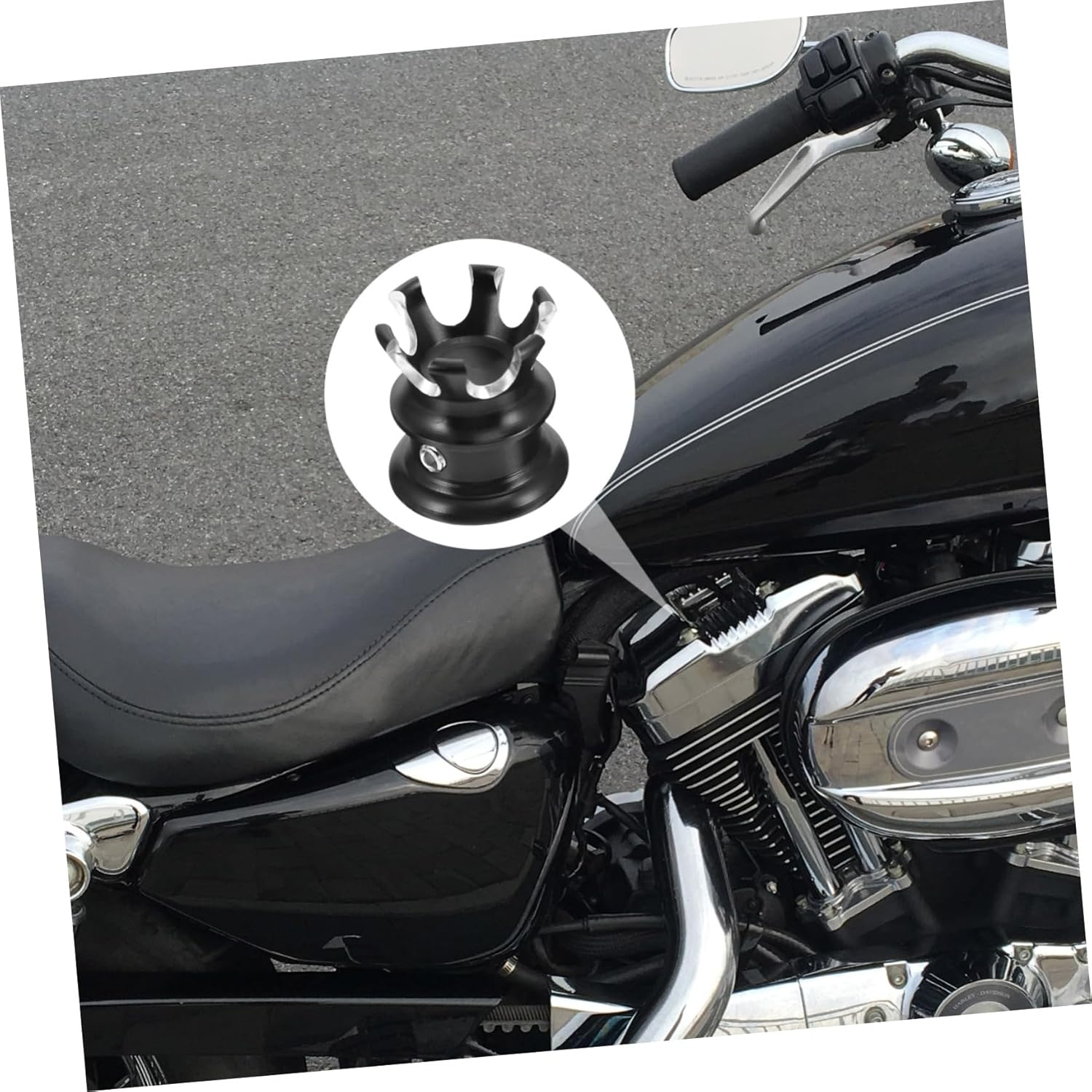 Vaguelly 12Pcs Rotary Style Motorbike Fuel Tank Cap Replacement Fit Motorcycle Tank Accessory image number 3