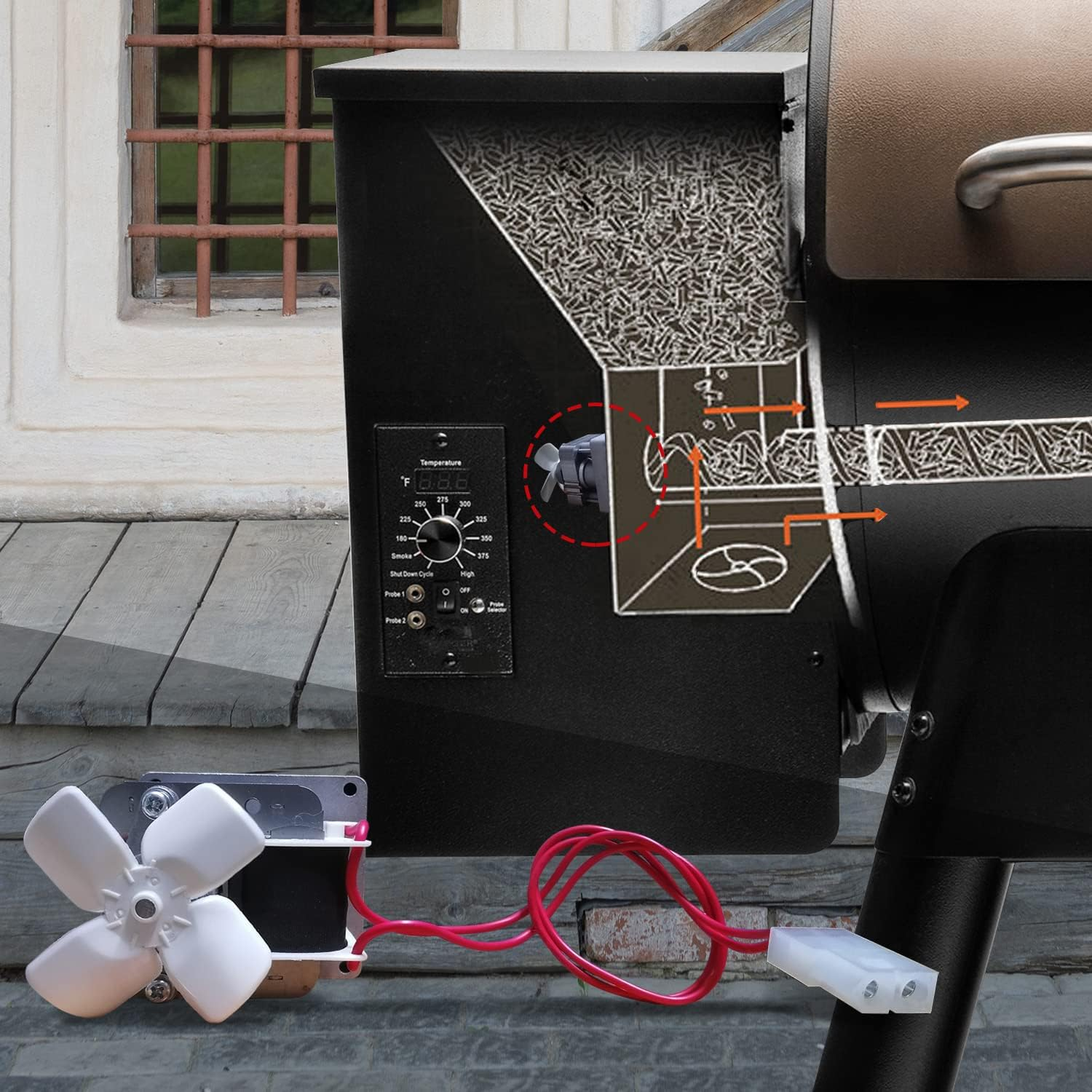 Replacement 1.6 RPM Grill Auger Motor Kit，Compatible with Traeger/Pit Boss Wood Pellet Grills& Camp Chef Smoker Grill, BBQ Auger Motor image number 6