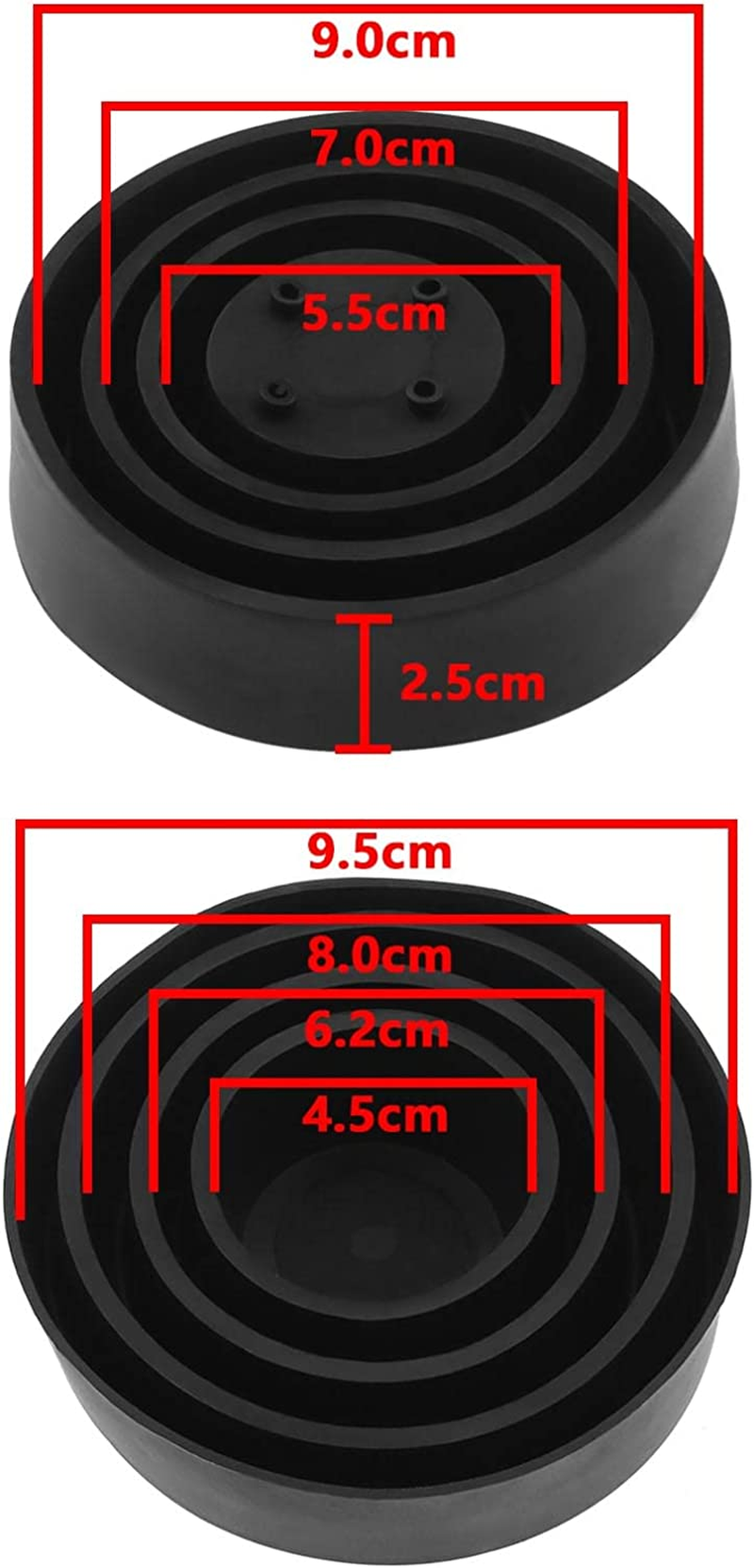 Emsea 2PCS Car LED Headlight Dust Covers 45-90Mm Rubber Seal Waterproof Dustproof Headlamp Cap Car Headlight Housing Shell Cap Black image number 5