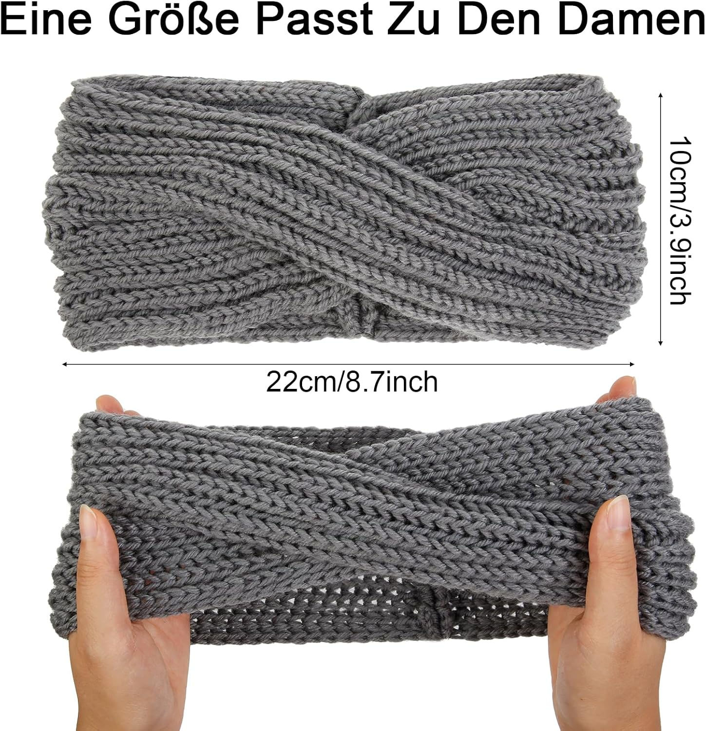 Pack of 6 Winter Headbands, Women'S Wide Knitted Girls Women Ear Warmers, Headbands, Knitted Hair Band, Thick, Elastic, Warm Winter Hair Bands, Headband, Hair Accessories, Headband Headwrap, Hair image number 3