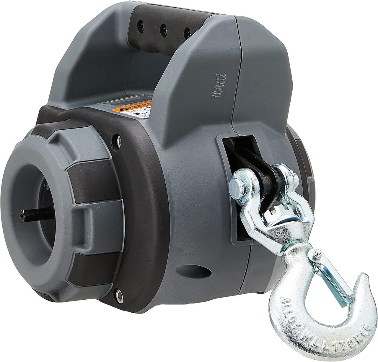 WARN 101575 Handheld Portable Drill Winch with 40 Foot Synthetic Rope: 750 Lb Pulling Capacity, Gray