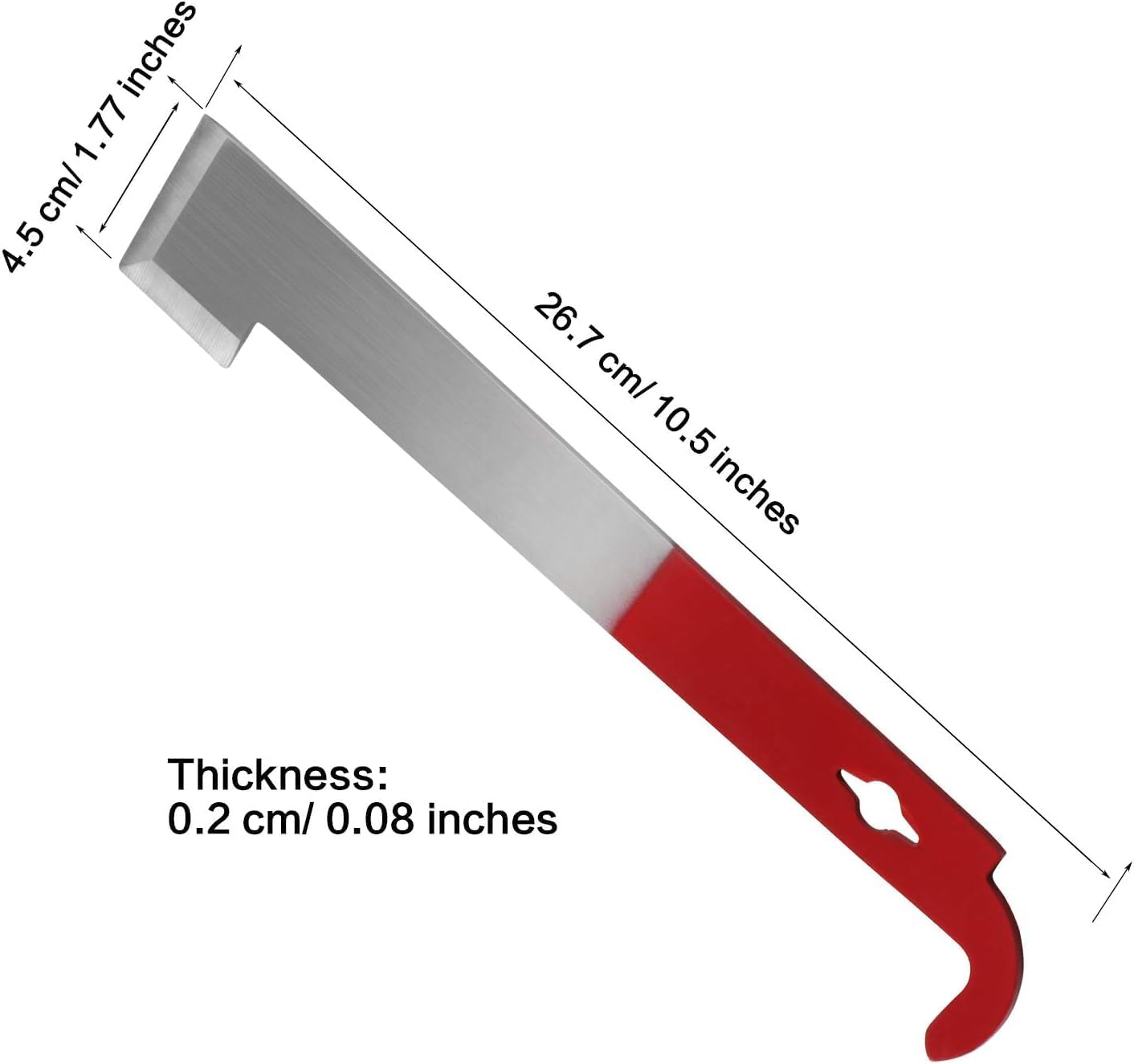 Stainless Steel Beehive Scraper Beekeeping Tool, 2Pcs Beehive Tool with J Hook, Frame Lifter and Scraper,Hive Tool J-Hook Bee Hive Tool,Stainless Steel Beehive Scraper Beekeeping Supplies image number 6