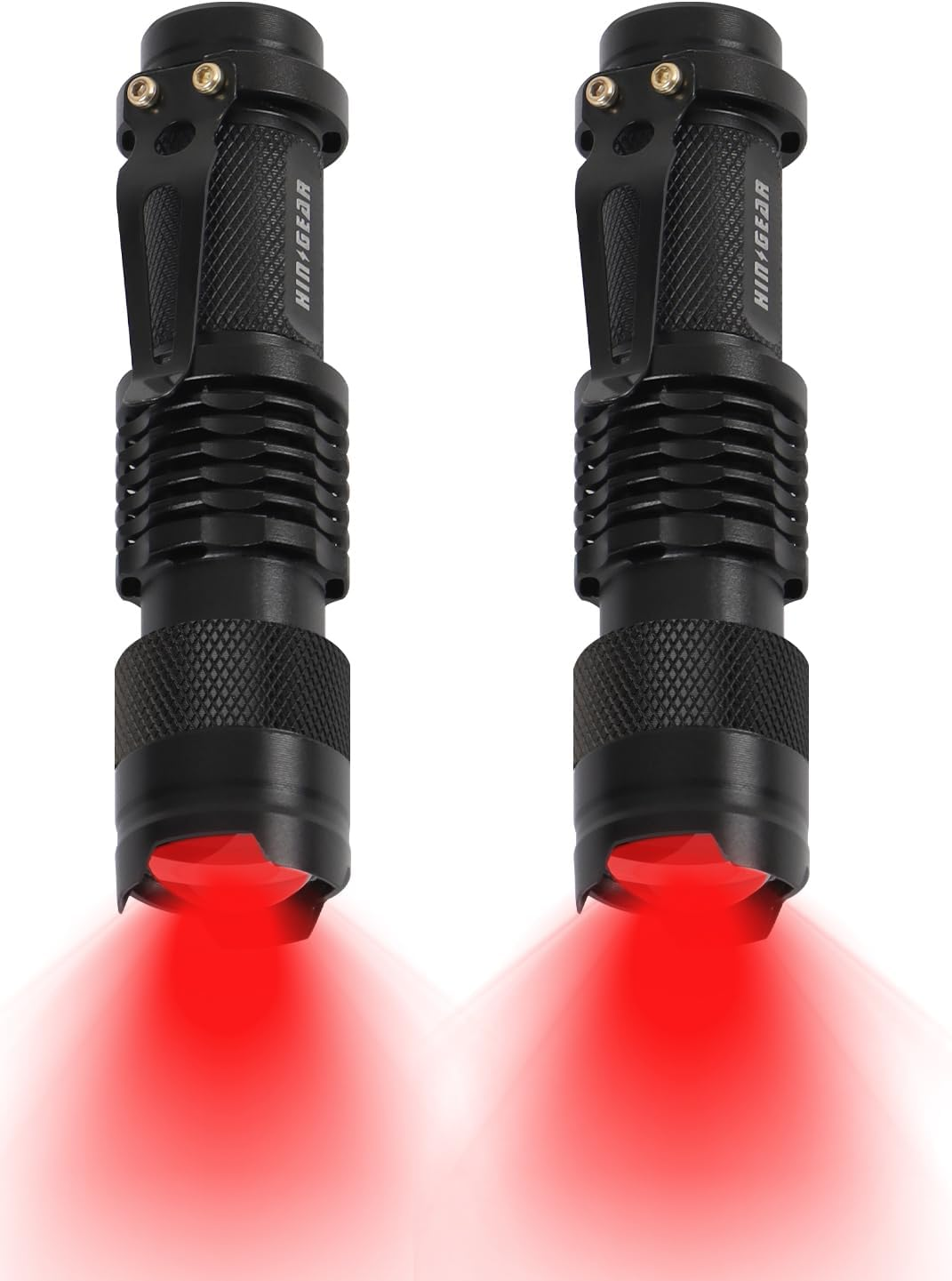 2 Pack Red Flashlight LED Single Mode Light 1 Mode LED Torch Scalable Red Light Flashlight for Astronomy Aviation Night Observation image number 3