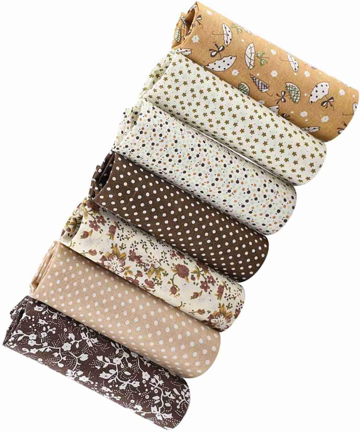 Cotton Fabric DIY Assorted Squares Pre Cut Bedding Kit for Home Crafting Coffee Series (25 * 25) image number 2