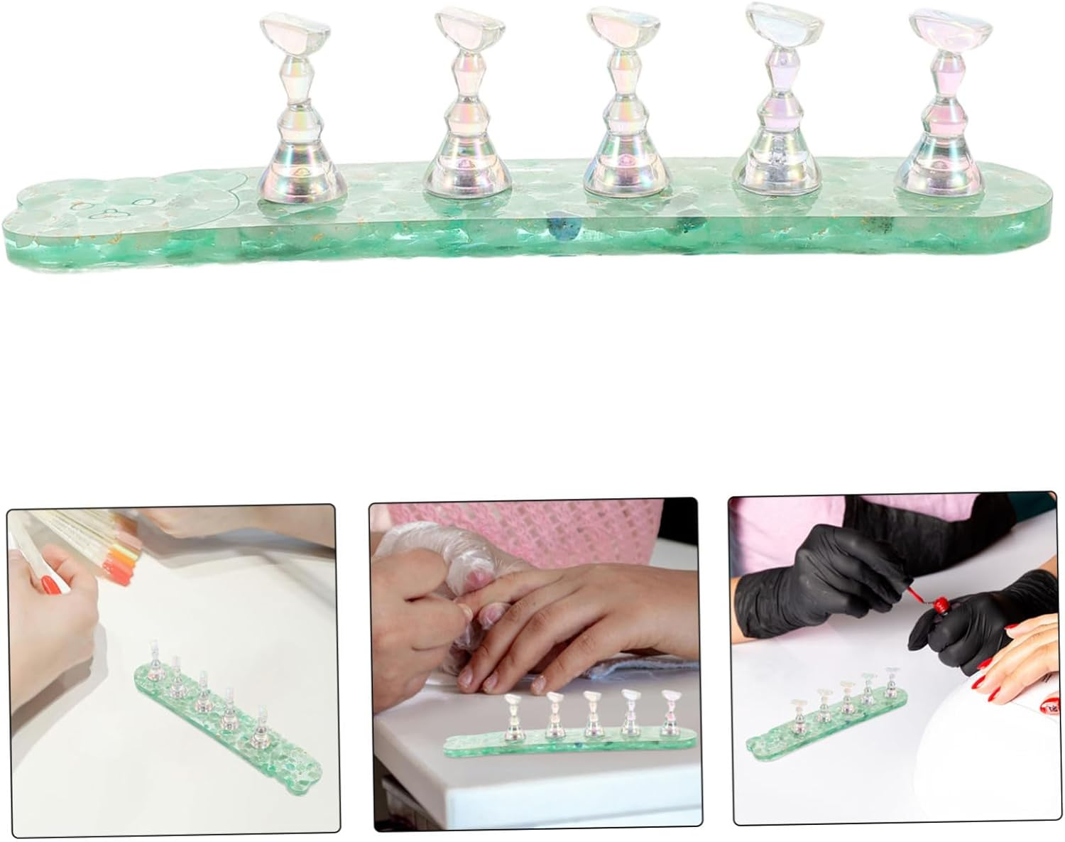 LOLIPPYY Nail Practice Holder Stand for False Fingernails Durable Portable DIY Fingernail Art Training Tool for Home and Salon Use Compact Lightweight Design for Beginners and Professionals image number 3