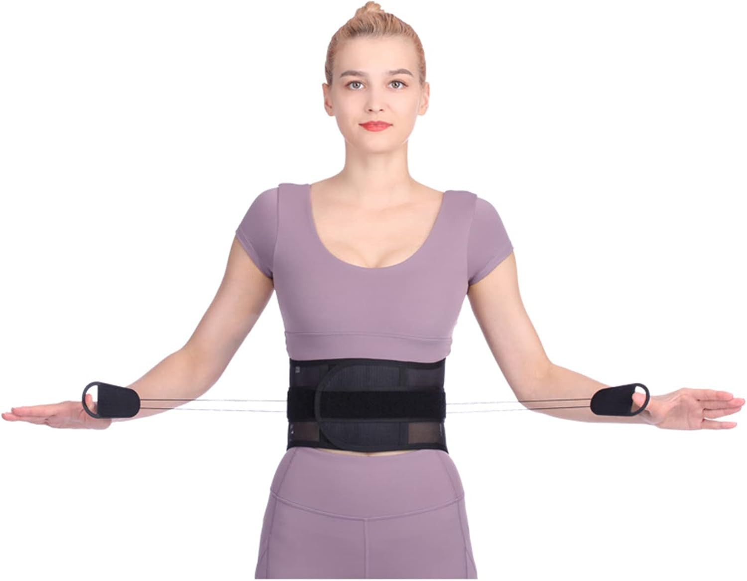 Back Support Brace, Adjustable Waist Strap, Spine Sport Back Brace, Compression and Pulley System for Pain Relief of Back, Lumbar, Waist() image number 1