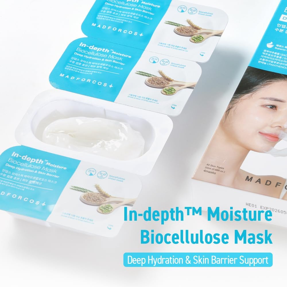 Korean Face Mask for Deep Hydration, Quick Soothing Effect, Skin Barrier, Vegan Capsule Mask for Sensitive Skin(4 Masks) image number 6