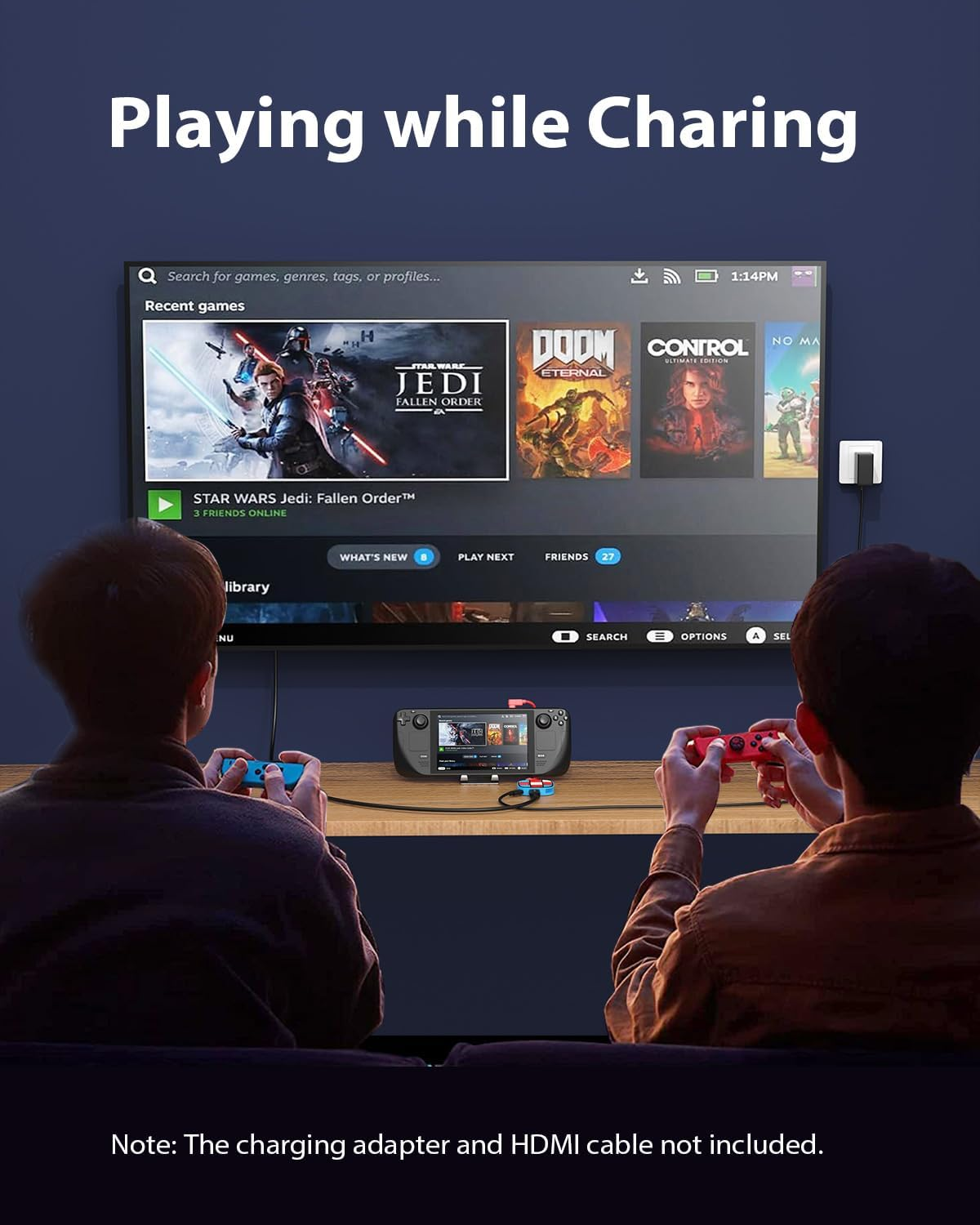 Azhizco Switch Dock for Nintendo Switch Dock, 3 in 1 for Nintendo Switch Docking Station with 4K HDMI USB 3.0 PD100W, Switch Travel Dock USB C to HDMI Adapter for Nintendo Switch/Oled, for Steam Deck image number 2