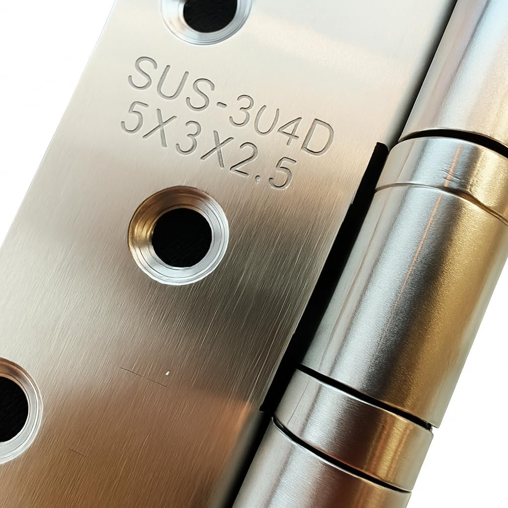 Euro Tische Folding Stainless Steel Hinges for Indoor and Outdoor Use, Piano Band Hinge for Doors, Windows and Cabinet Door, Pack of 2 (1 Pack) 125 X 73 X 2 Mm image number 2