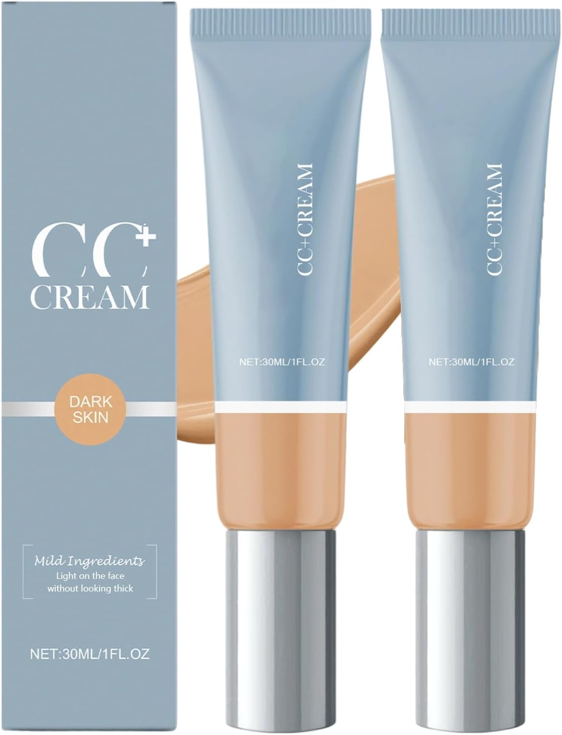 CC Cream for Older Women, Hydrating & Nourishing CC Cream Foundation, Long Lasting Face Concealer, Full Coverage Tinted Moisturiser for a Natural Look, Brightening for All Skin Types (Natural*1)