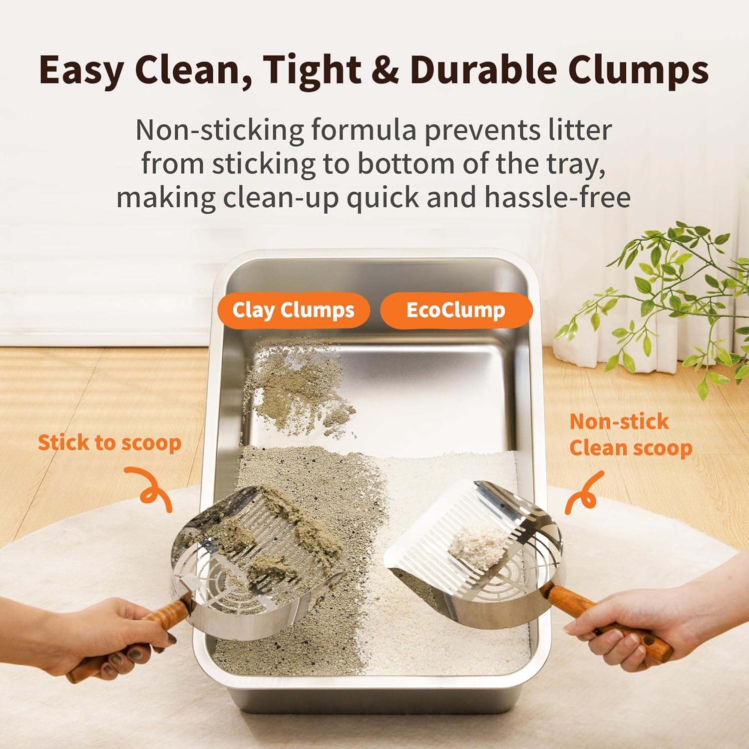 Ecoclump Tapioca Corn Cat Litter 10KG(14.3L), Tight Clumping Non-Stick Kitty Litter, 99% Dust Free Health for All, Natural Clean Scent Low Tracking Formula, Eco Friendly & Loved by Cats image number 2