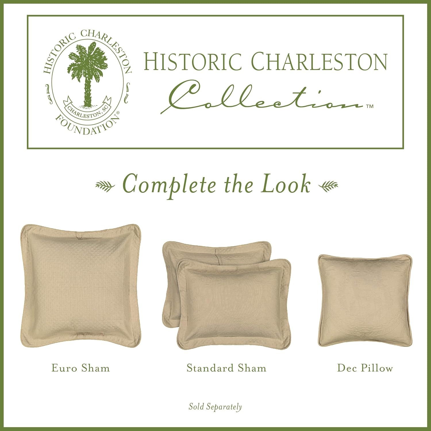 HISTORIC CHARLESTON King Charles Modern Farmhouse Floral Matelasse Decorative Pillowcase, 100% Cotton Breathable Bedding, King Sham (20" X 36"), Ivory image number 4
