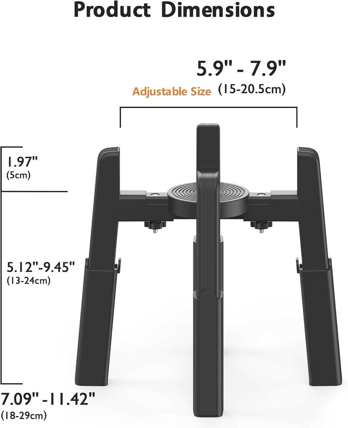 JUNSPOW Dog Bowl Stand with 4 Heights Adjustable, Raised Dog Bowl for Large Dogs, Stable and Non-Slip Elevated Dog Bowls Dog Feeding Station [Stand Only]