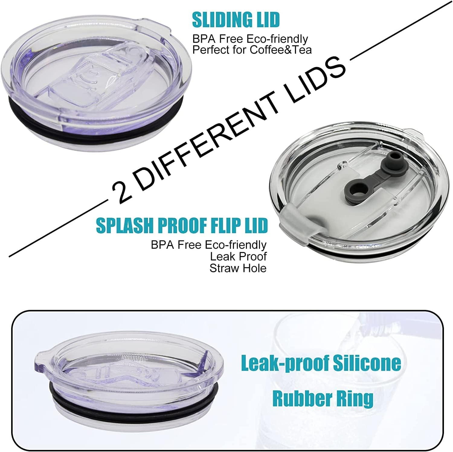 GIFUBOWA 30 Oz Stainless Steel Vacuum Insulated Tumbler with Handle 30Oz Travel Mug with Sliding Closure Lid,3-In-1 Lid, 2 Straw for Home, Office, Travel, Party image number 3