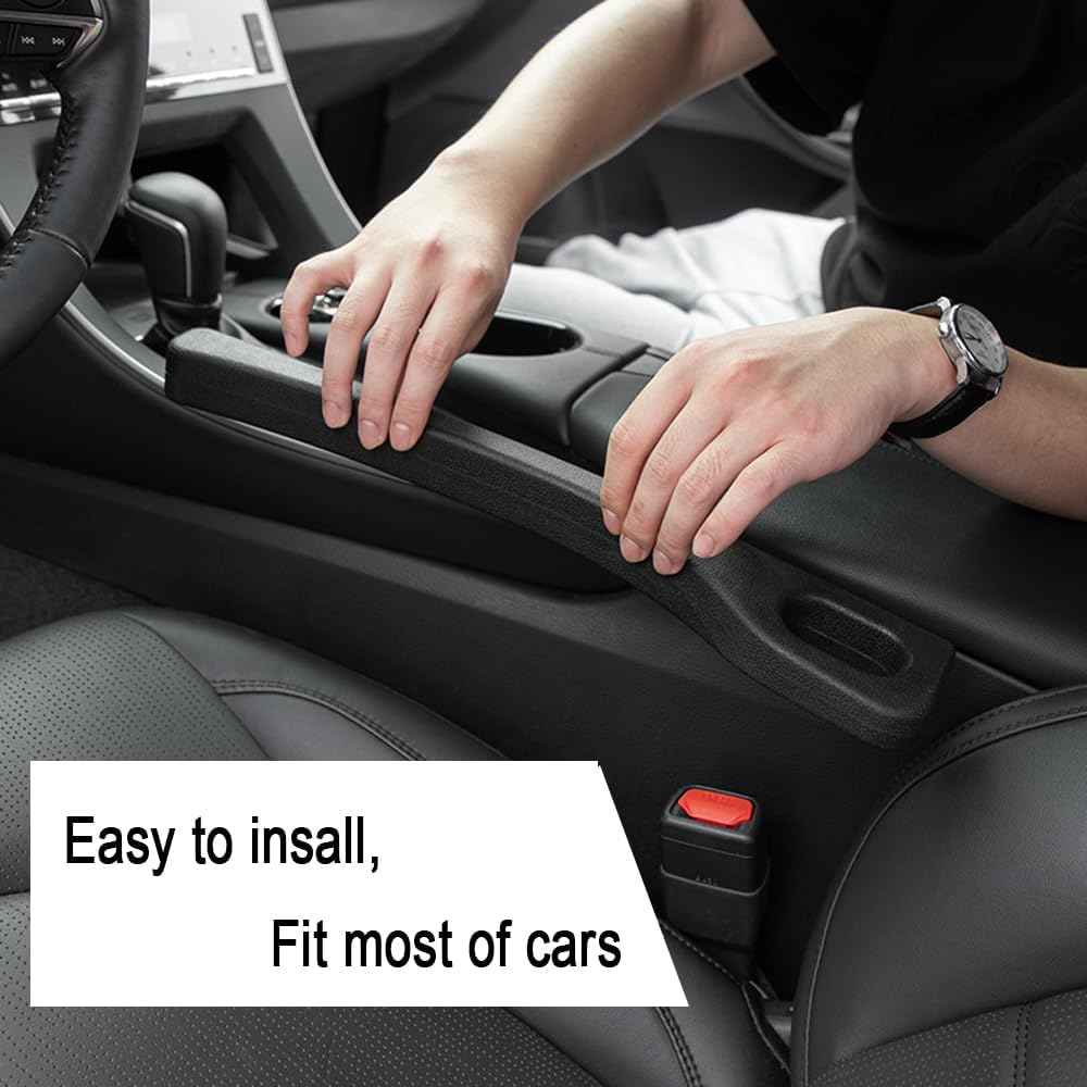 Car Seat Gap Filler Set of 2, Soft Foam Seat Gap Filler Universal Fit Car SUV Truck to Fill the Gap between Seat and Console image number 1