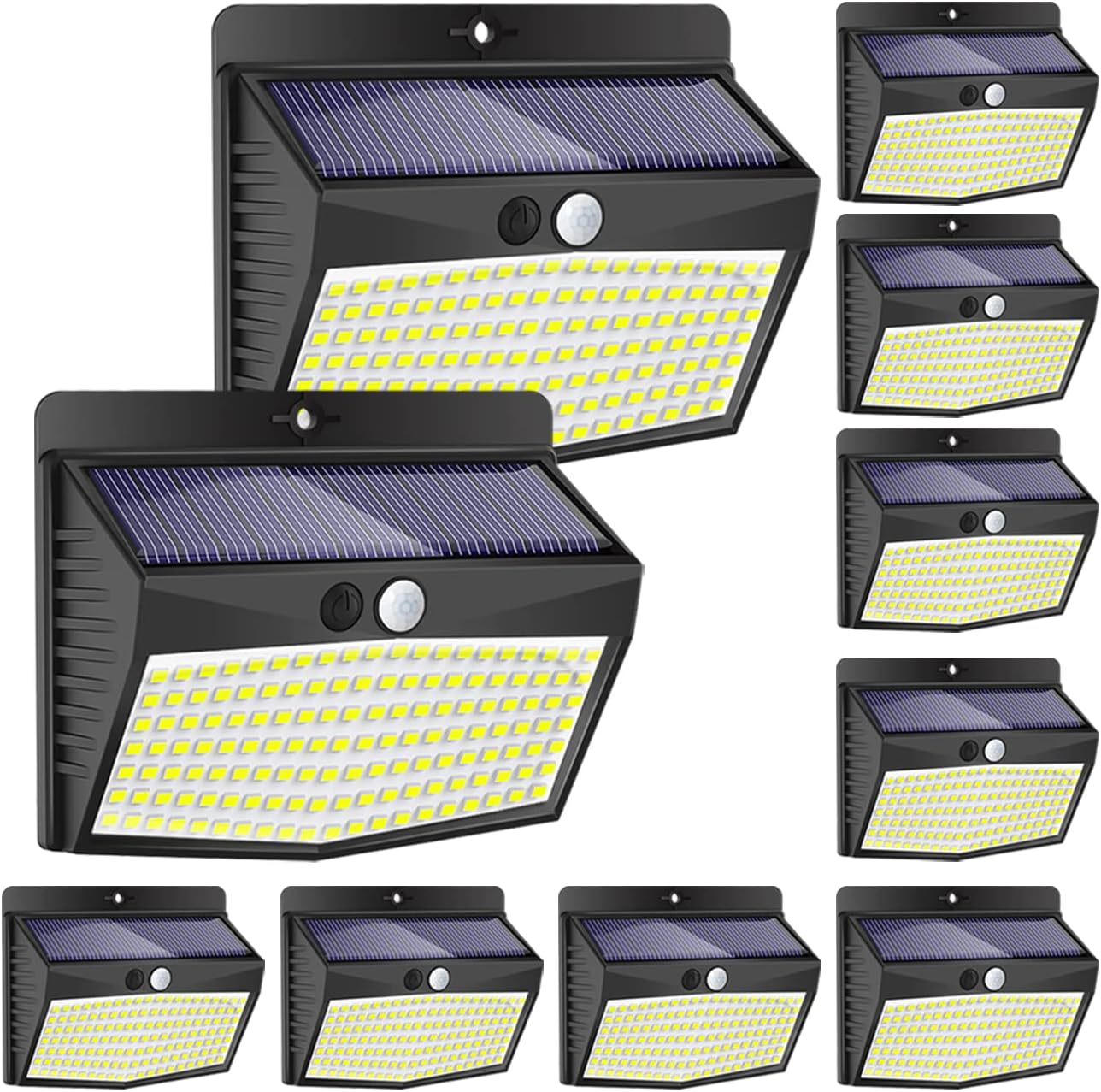 Solar Lights for Outdoor Use with Motion Sensor, Pack of 6 138 LED 3 Modes 270&deg; Solar Motion Sensor Outdoor Solar Light with Motion Sensor Wall Light Garden