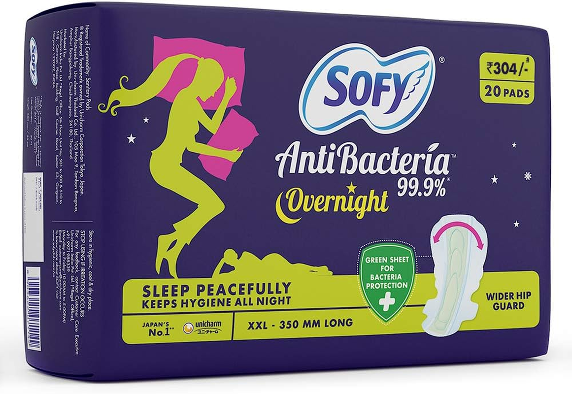 Sofy anti Bacteria Overnight Sanitary Pads - XXL (20 Pads) image number 5